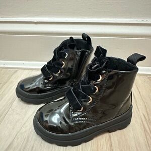 H&M Warm Lined Black Boots Toddler Girl Size 6